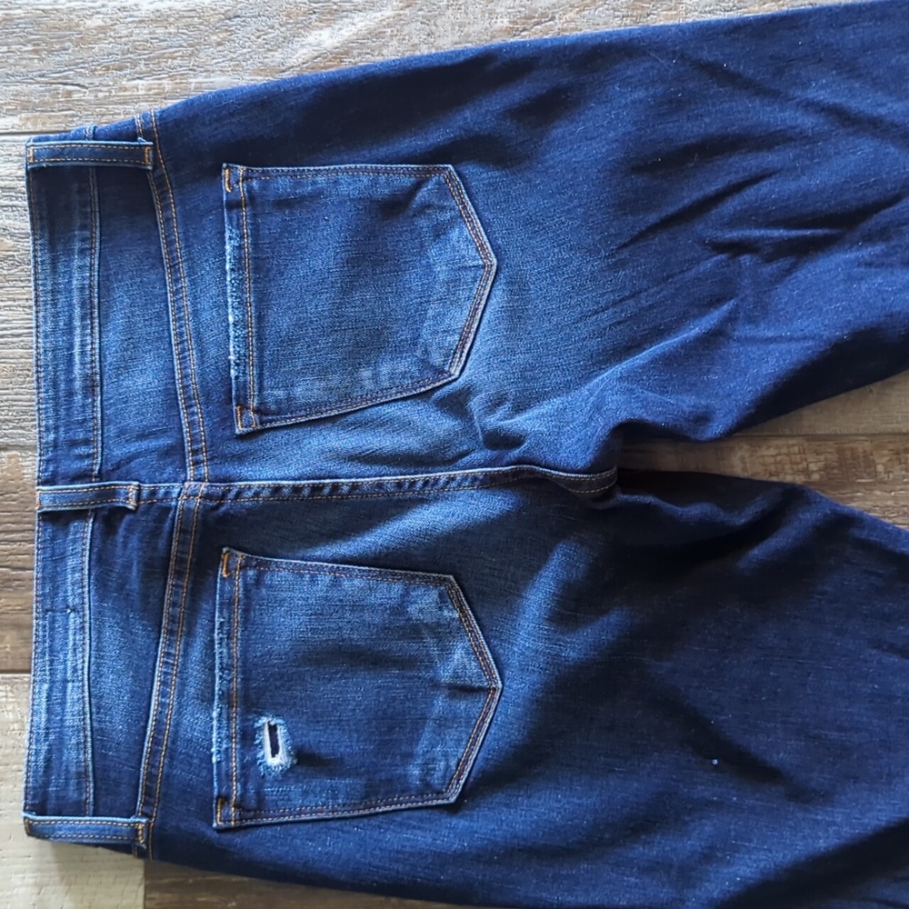 BRIDGE By GLY Mid Rise Skinny stretch distressed jeans style #BG5100L sz 27 tall - Picture 8 of 13